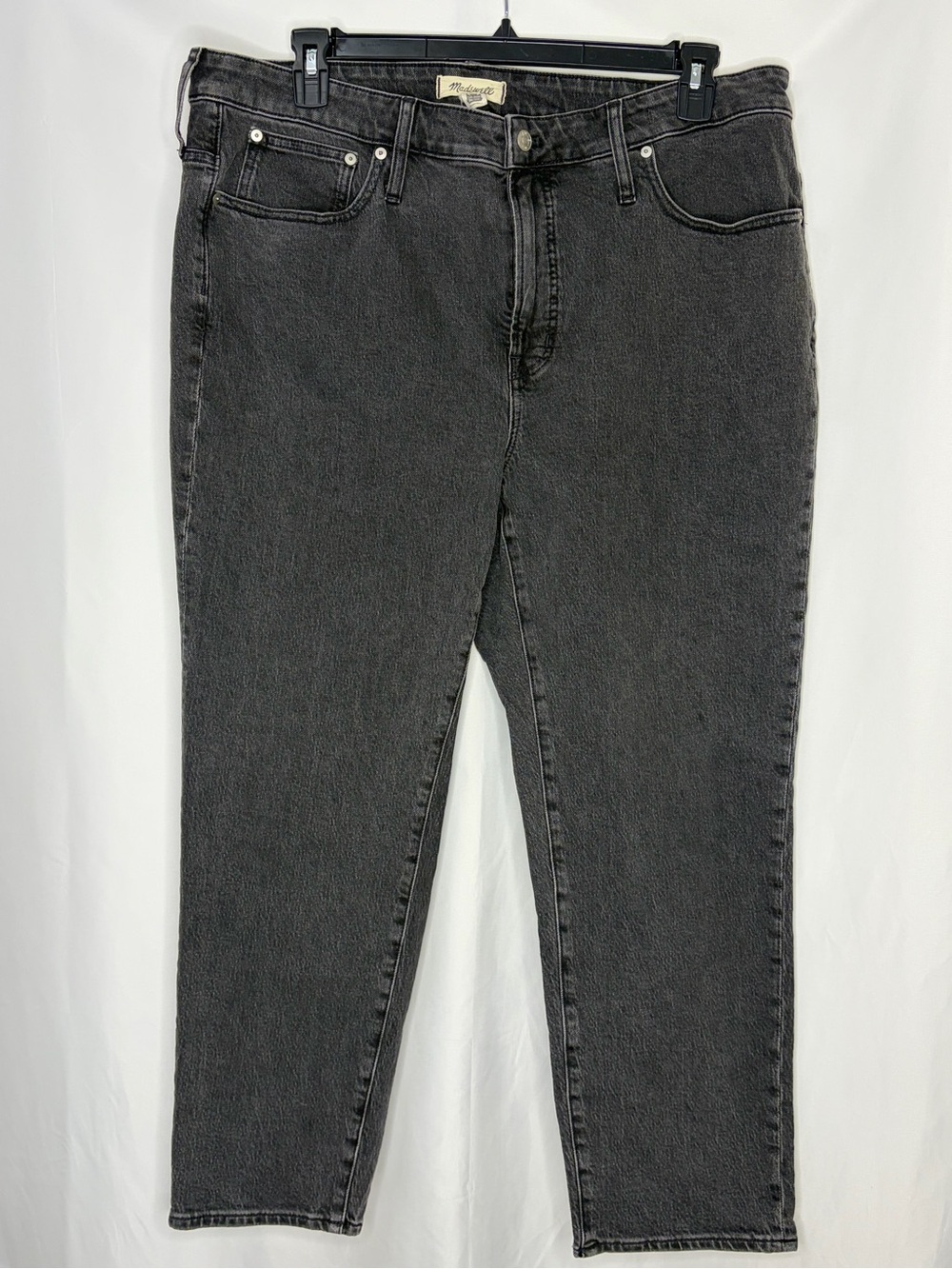 Madewell The Perfect Vintage Jean 18W Black Gray Wash High Rise Straight Leg